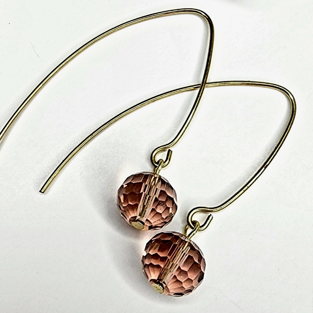 Drop Earrings Blush Pink Bead